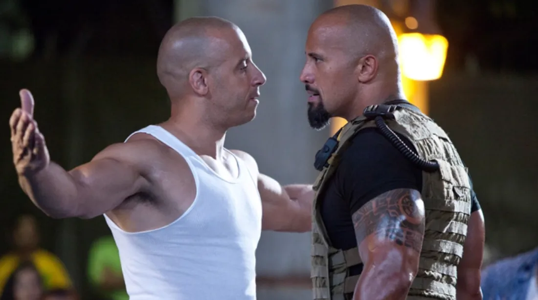 Dwayne Johnson et Vin Diesel dans "Fast & Furious"